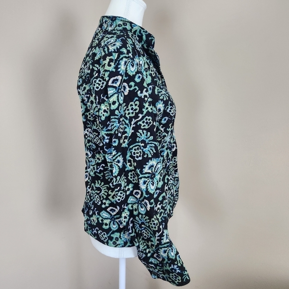 Charter Club Women's Jacket Size P/S Floral Green - Picture 7 of 13